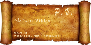 Pöcze Viktor névjegykártya